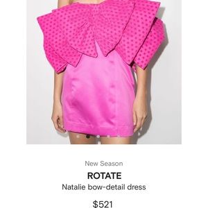 Rotate Pink Bow Dress